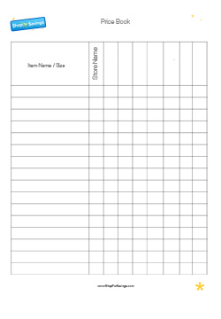 Shop for Savings - Price Book